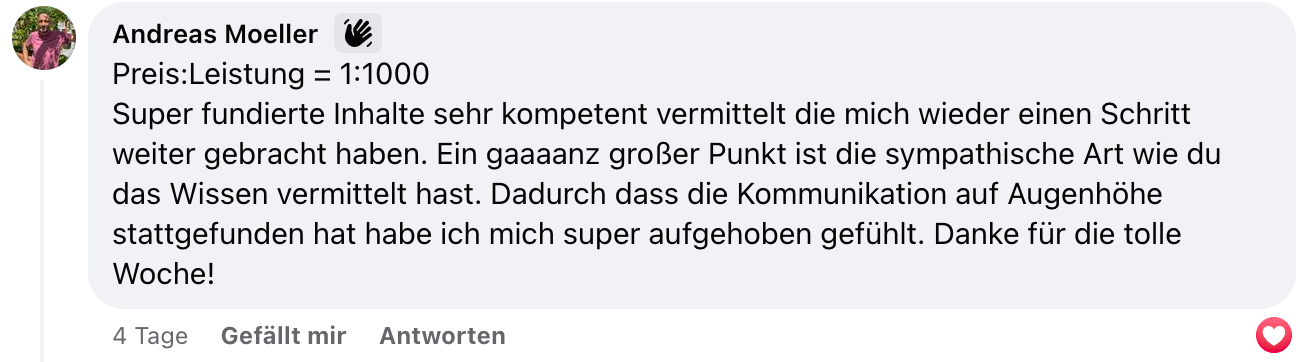 Testimonial Andreas Moeller