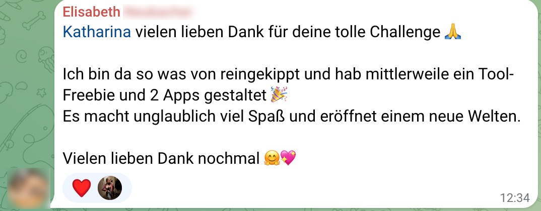 Feedback von Elisabeth